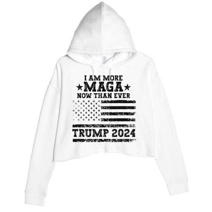 I Am More Maga Now Than Ever Trump 2024 You Missed Trump Crop Fleece Hoodie