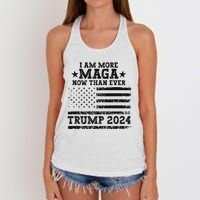 I Am More Maga Now Than Ever Trump 2024 You Missed Trump Women's Knotted Racerback Tank