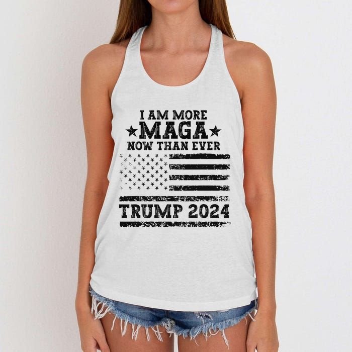 I Am More Maga Now Than Ever Trump 2024 You Missed Trump Women's Knotted Racerback Tank