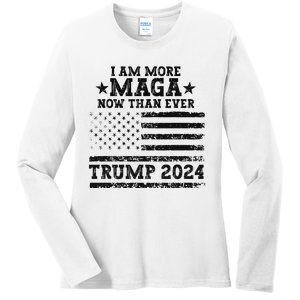 I Am More Maga Now Than Ever Trump 2024 You Missed Trump Ladies Long Sleeve Shirt