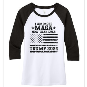 I Am More Maga Now Than Ever Trump 2024 You Missed Trump Women's Tri-Blend 3/4-Sleeve Raglan Shirt