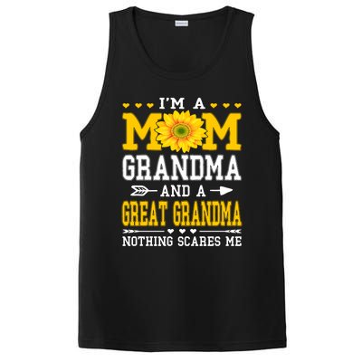 IM A Mom Grandma Great Grandma MotherS Day Sunflower Great Gift PosiCharge Competitor Tank