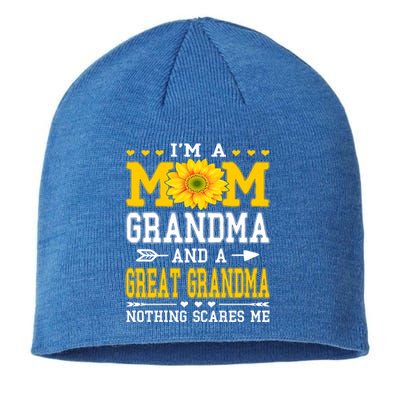 IM A Mom Grandma Great Grandma MotherS Day Sunflower Great Gift Sustainable Beanie