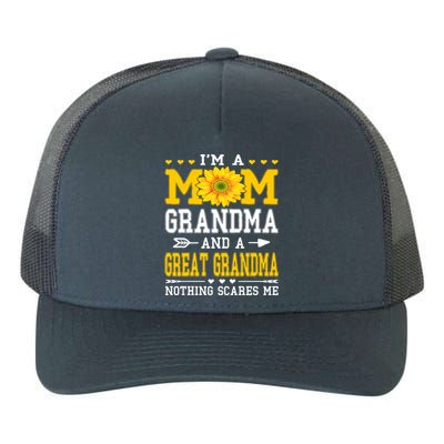 IM A Mom Grandma Great Grandma MotherS Day Sunflower Great Gift Yupoong Adult 5-Panel Trucker Hat