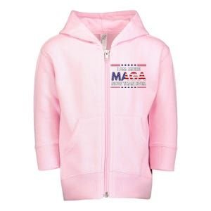 I Am More Maga Now Than Ever Trump Supporters American Toddler Zip Fleece Hoodie