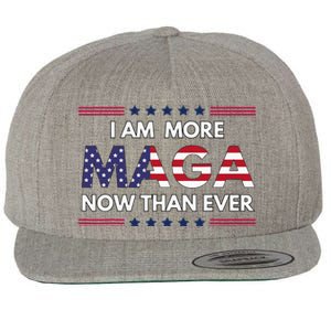 I Am More Maga Now Than Ever Trump Supporters American Wool Snapback Cap