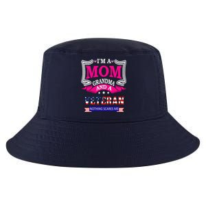 IM A Mom Grandma And A Veteran Nothing Scares Me Veteran Cool Comfort Performance Bucket Hat