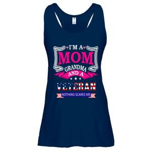 IM A Mom Grandma And A Veteran Nothing Scares Me Veteran Ladies Essential Flowy Tank