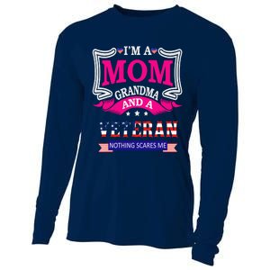 IM A Mom Grandma And A Veteran Nothing Scares Me Veteran Cooling Performance Long Sleeve Crew