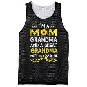 I'm A Mom Grandma Great Nothing Scares Me Mothers Day Gifts Mesh Reversible Basketball Jersey Tank