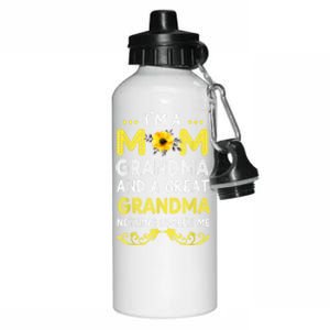 I'm A Mom Grandma Great Nothing Scares Me Mothers Day Gifts Aluminum Water Bottle