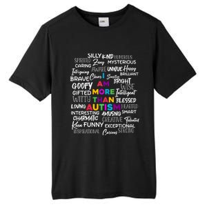 I Am More Than Autism Support Autism Awareness Cool Gift Tall Fusion ChromaSoft Performance T-Shirt