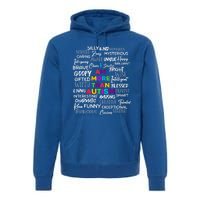 I Am More Than Autism Support Autism Awareness Cool Gift Premium Hoodie