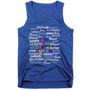 I Am More Than Autism Support Autism Awareness Cool Gift Tank Top