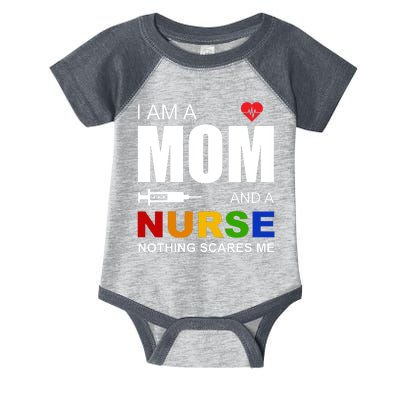 I'm A Mom And Nurse Nothing Scares Me Infant Baby Jersey Bodysuit