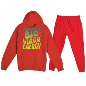 I Am M A Virgo Zodiac Sign Big Virgo Energy Premium Hooded Sweatsuit Set