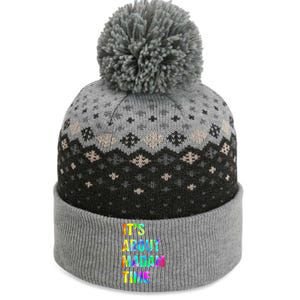 ItS About Madam Time Quote Saying President 2024 The Baniff Cuffed Pom Beanie