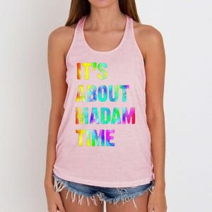 ItS About Madam Time Quote Saying President 2024 Women's Knotted Racerback Tank