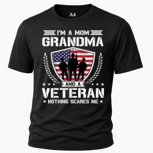 I'm A Mom Grandma And A Veteran Nothing Scares Me Cooling Performance Crew T-Shirt