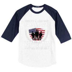 I'm A Mom Grandma And A Veteran Nothing Scares Me Baseball Sleeve Shirt