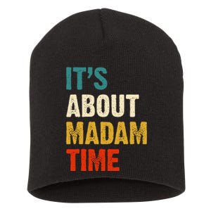 ItS About Madam Time Short Acrylic Beanie