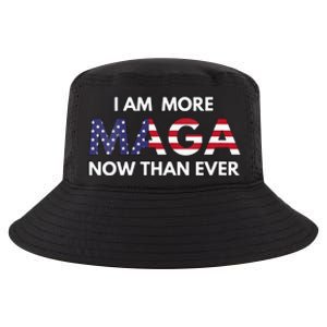 I Am More Maga Now Than Ever American Flag Support Trump Cool Comfort Performance Bucket Hat