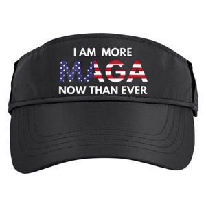 I Am More Maga Now Than Ever American Flag Support Trump Adult Drive Performance Visor