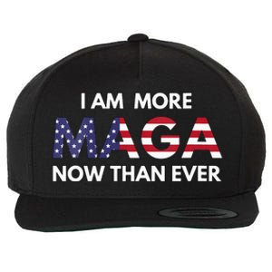 I Am More Maga Now Than Ever American Flag Support Trump Wool Snapback Cap