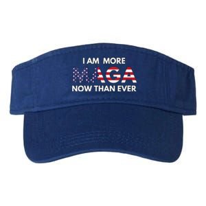 I Am More Maga Now Than Ever American Flag Support Trump Valucap Bio-Washed Visor