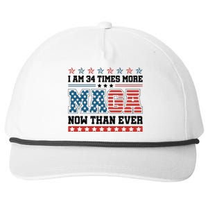 I Am More Maga Now Than Ever Trump 2024 Snapback Five-Panel Rope Hat