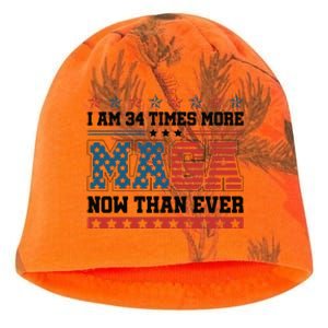 I Am More Maga Now Than Ever Trump 2024 Kati - Camo Knit Beanie