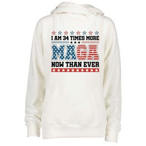 I Am More Maga Now Than Ever Trump 2024 Womens Funnel Neck Pullover Hood