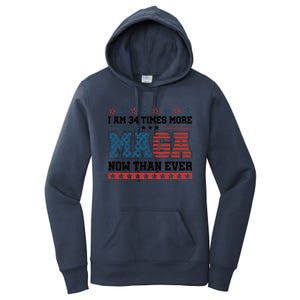 I Am More Maga Now Than Ever Trump 2024 Women's Pullover Hoodie