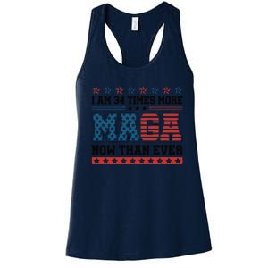 I Am More Maga Now Than Ever Trump 2024 Women's Racerback Tank