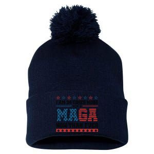 I Am More Maga Now Than Ever Trump 2024 Pom Pom 12in Knit Beanie