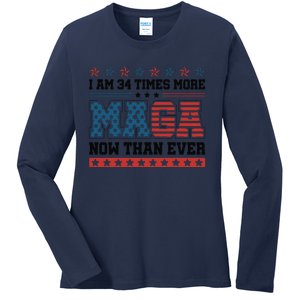 I Am More Maga Now Than Ever Trump 2024 Ladies Long Sleeve Shirt