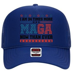 I Am More Maga Now Than Ever Trump 2024 High Crown Mesh Back Trucker Hat