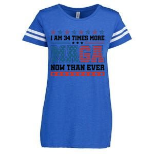 I Am More Maga Now Than Ever Trump 2024 Enza Ladies Jersey Football T-Shirt