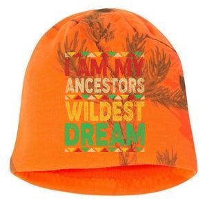 I Am My Ancestors Wildest Blm Dream Juneteenth Black History Funny Gift Kati - Camo Knit Beanie