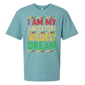 I Am My Ancestors Wildest Blm Dream Juneteenth Black History Funny Gift Sueded Cloud Jersey T-Shirt