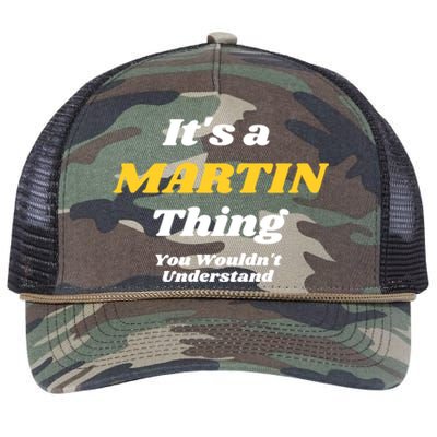 Its A Martin Thing You Wouldnt Understand Family Name Gift Retro Rope Trucker Hat Cap