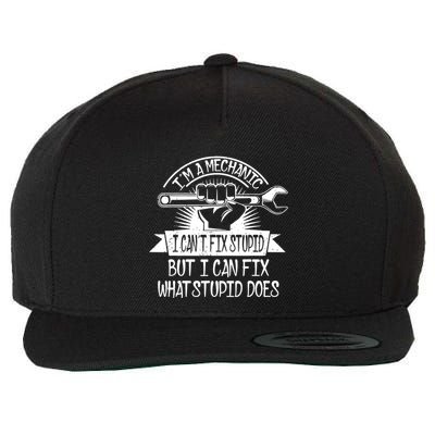 Im A Mechanic Wool Snapback Cap