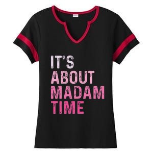 ItS About Madam Time Ladies Halftime Notch Neck Tee