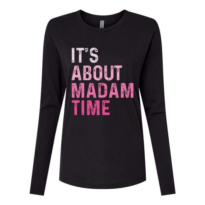 ItS About Madam Time Womens Cotton Relaxed Long Sleeve T-Shirt