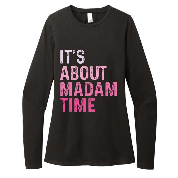 ItS About Madam Time Womens CVC Long Sleeve Shirt