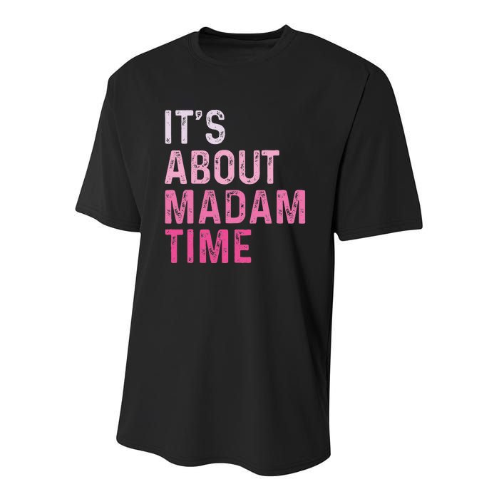 ItS About Madam Time Youth Performance Sprint T-Shirt