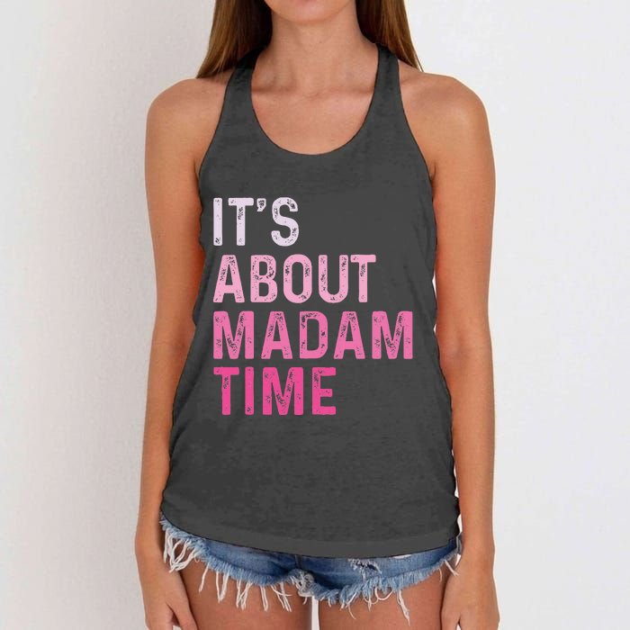 ItS About Madam Time Women's Knotted Racerback Tank