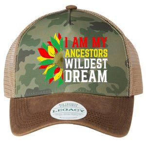 I Am My Ancestors Wildest Dream Sunflower Black History Great Gift Legacy Tie Dye Trucker Hat