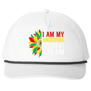 I Am My Ancestors Wildest Dream Sunflower Black History Great Gift Snapback Five-Panel Rope Hat