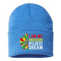 I Am My Ancestors Wildest Dream Sunflower Black History Great Gift Sustainable Knit Beanie